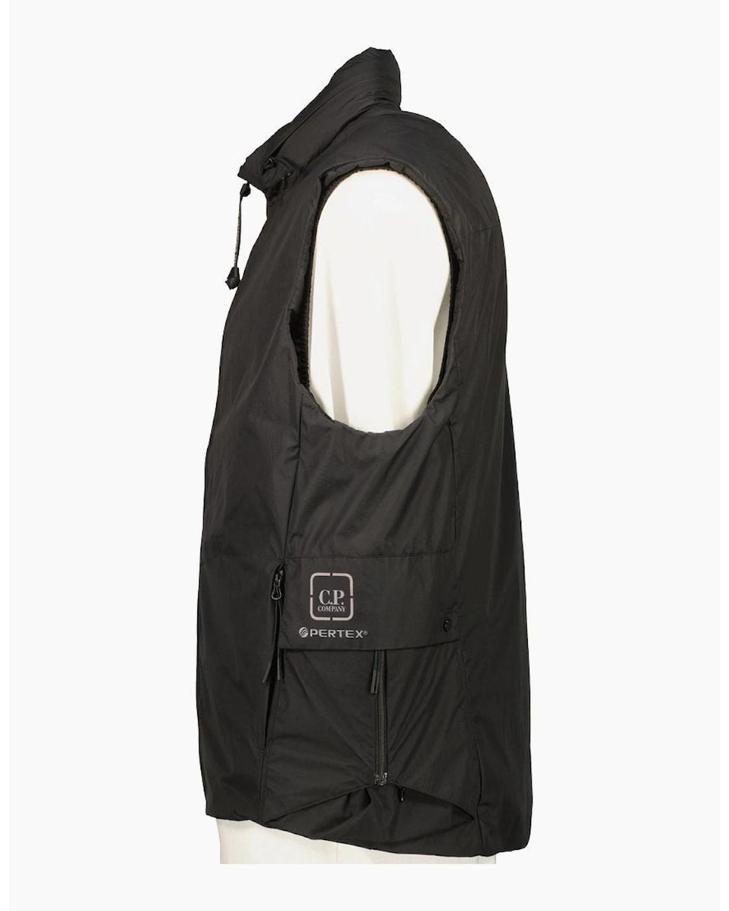 C P Company Black Metropolis Padded Pertex Vest for men