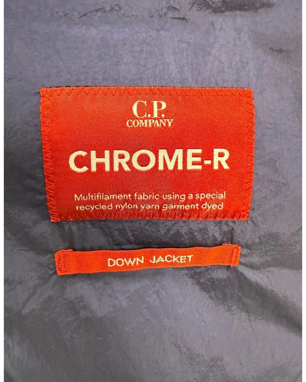 C P Company Blue Eco-Chrome R Goggle Jacket Estate for men
