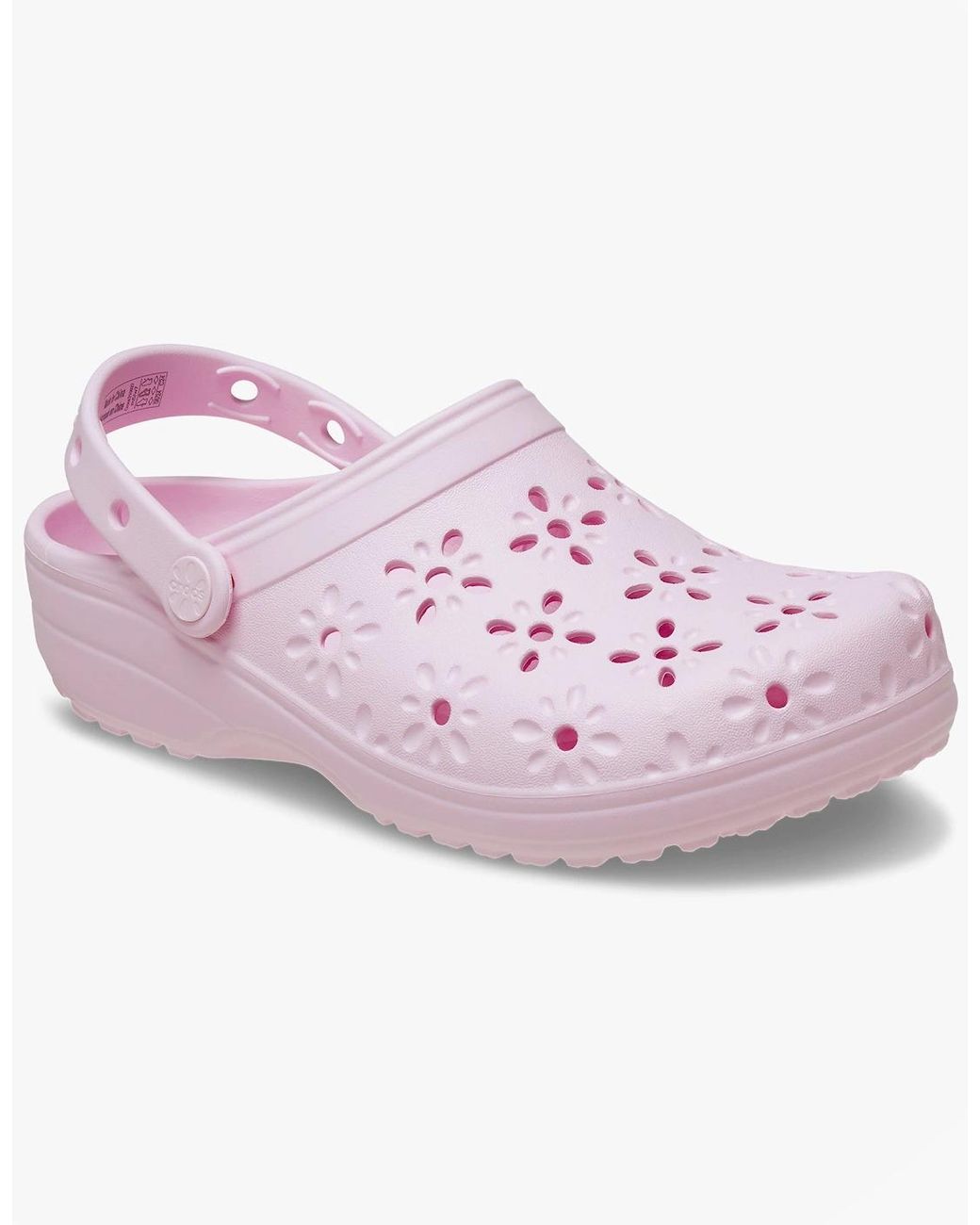 CROCSTM Pink 210927 Classic Floral Cut Out Clogs