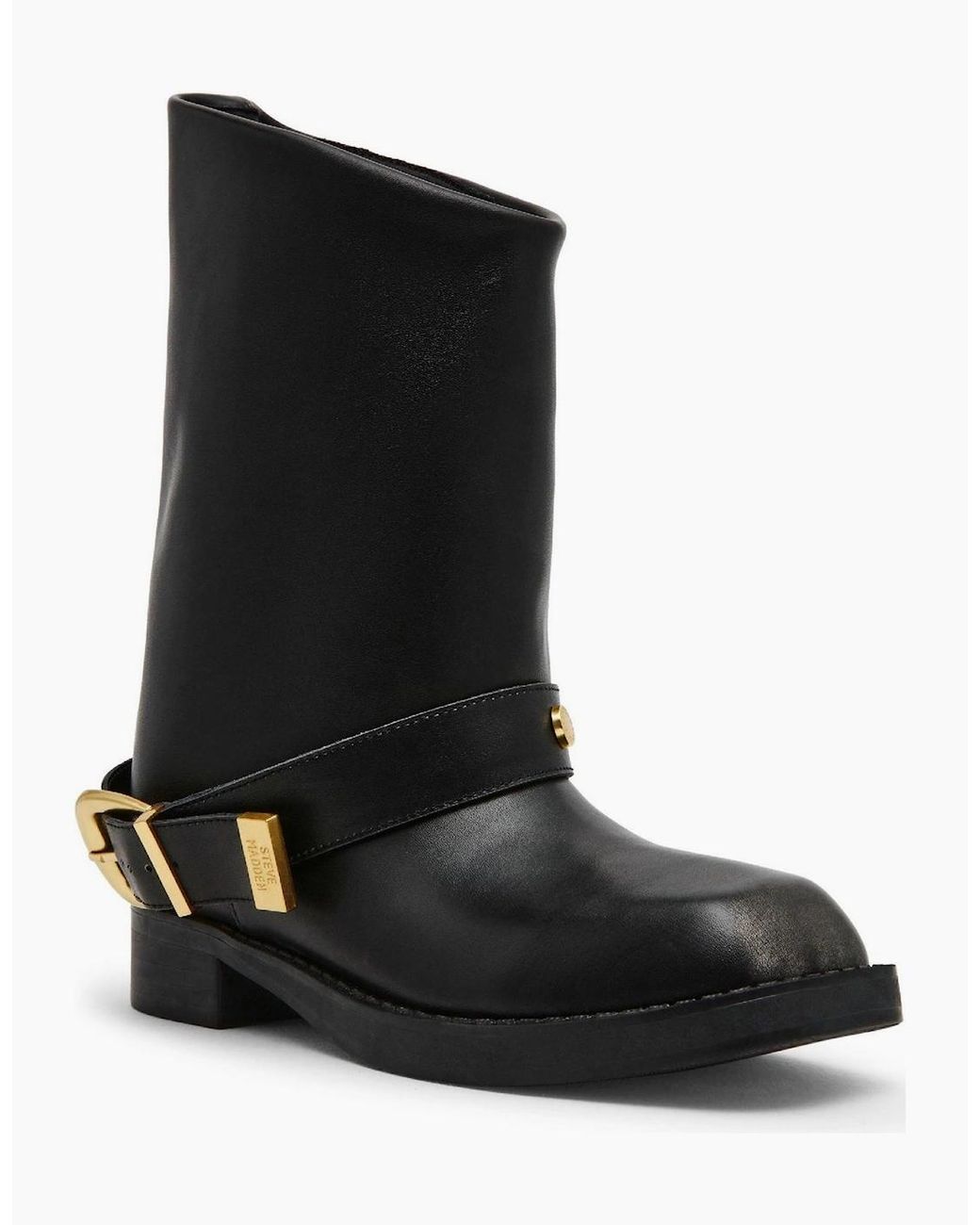 Steve Madden Black Climaxx Low Heel Closed Toe Boots