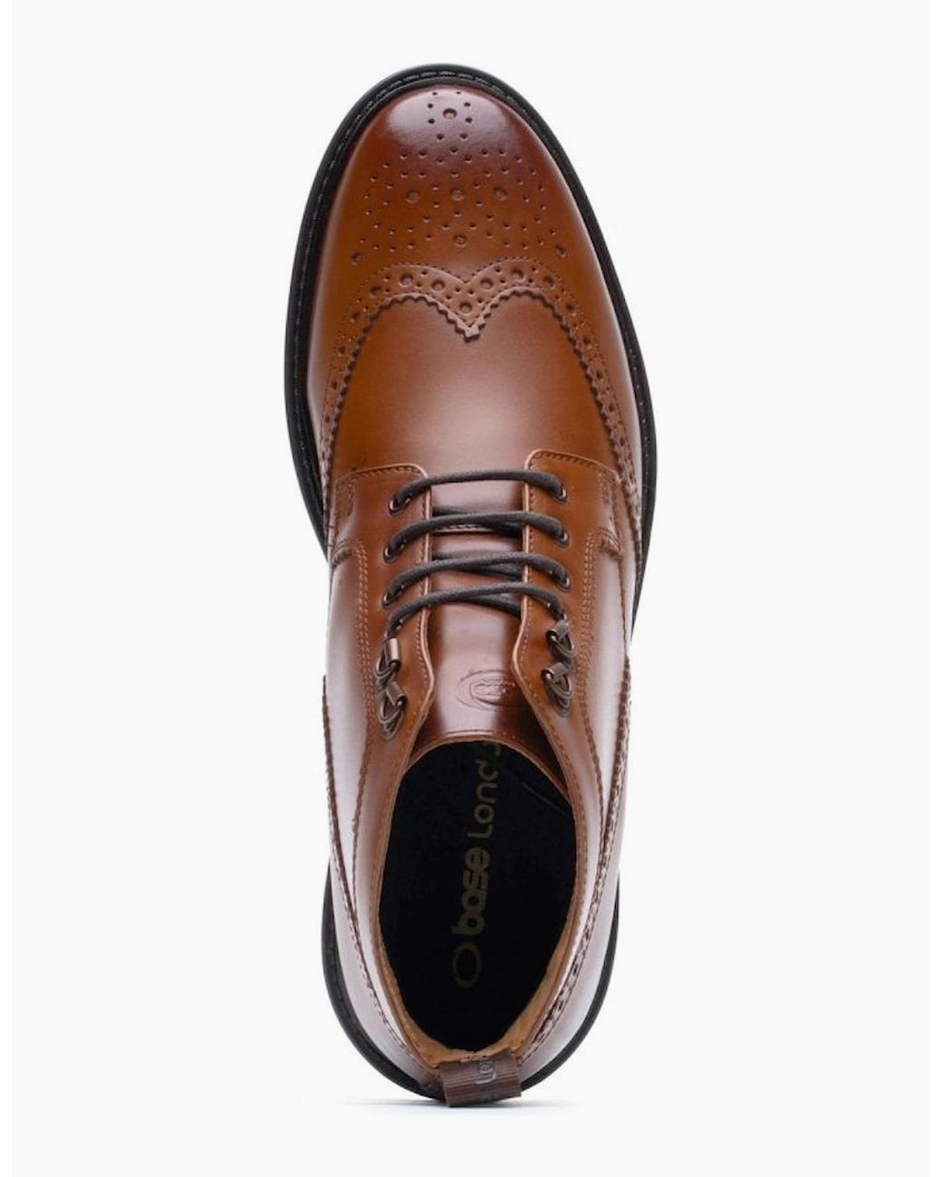 Base London Brown Porter Toe Cap Boots for men