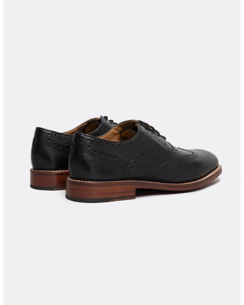 Oliver Sweeney Black Aldeburgh Leather Brogue for men