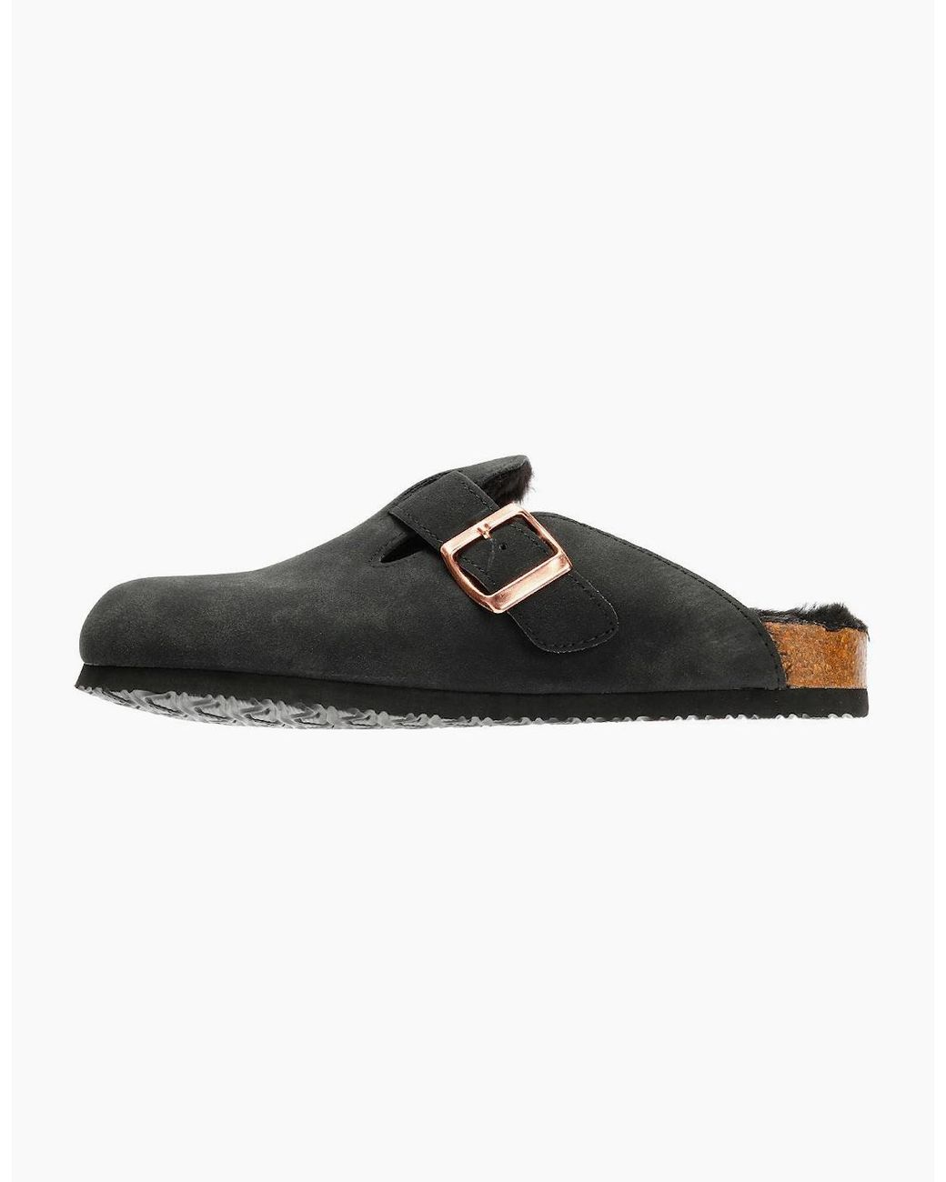 Original Penguin Black Penguin Poppy Fur Suede Mules