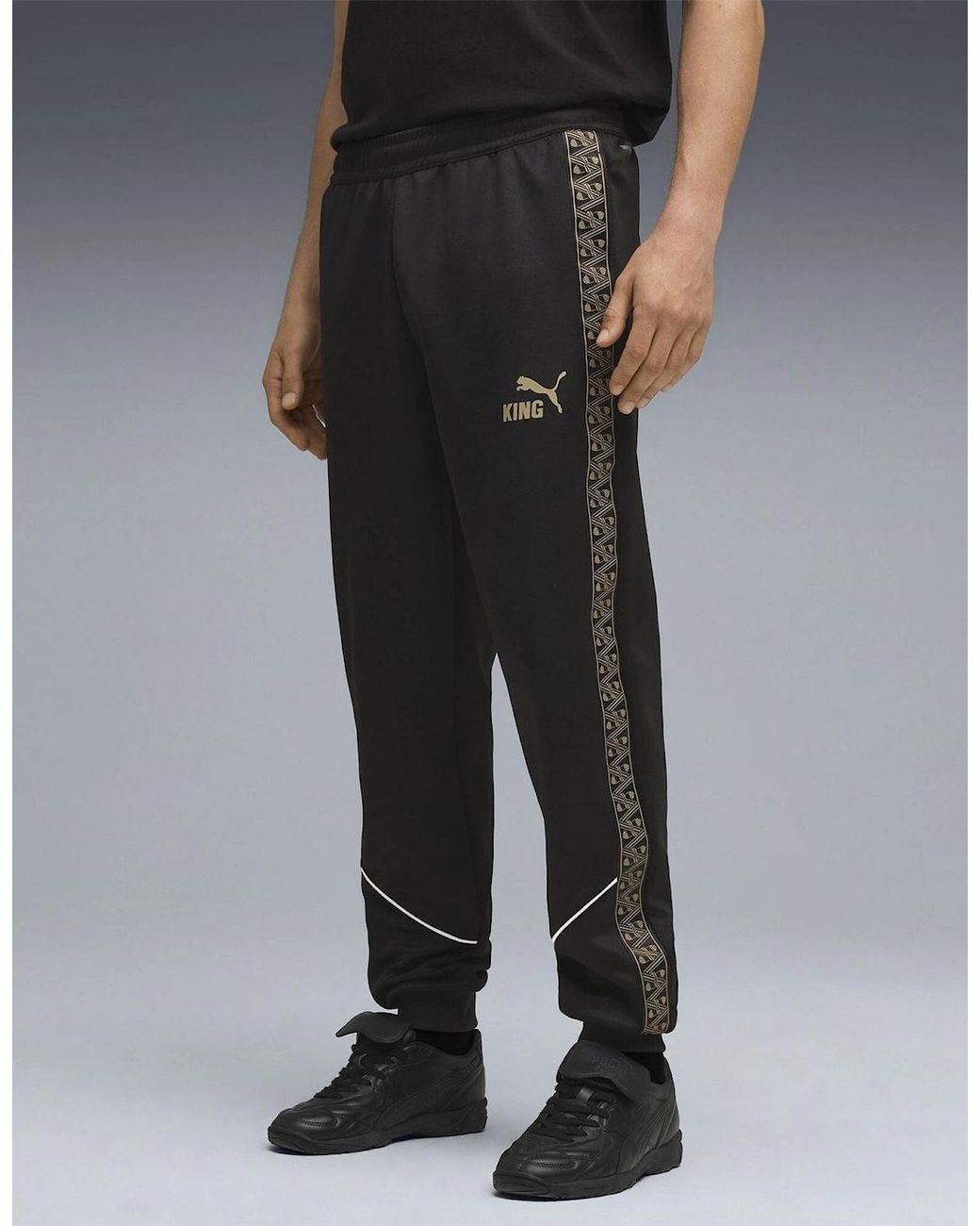 PUMA Black King Anthem Performance Tracksuit Bottoms for men