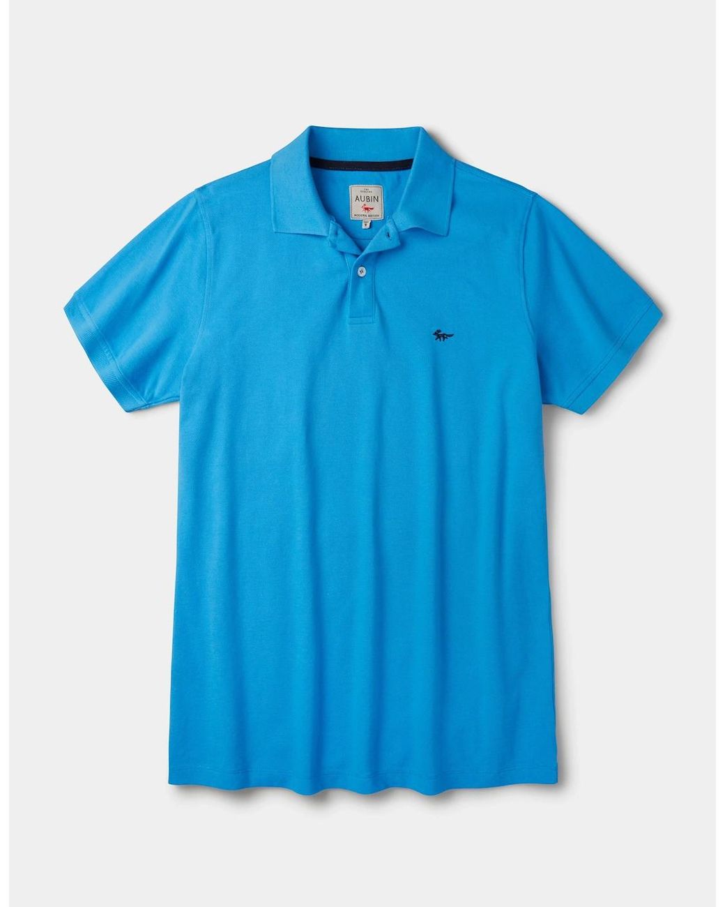 aubi Blue Oliver Pique Polo for men