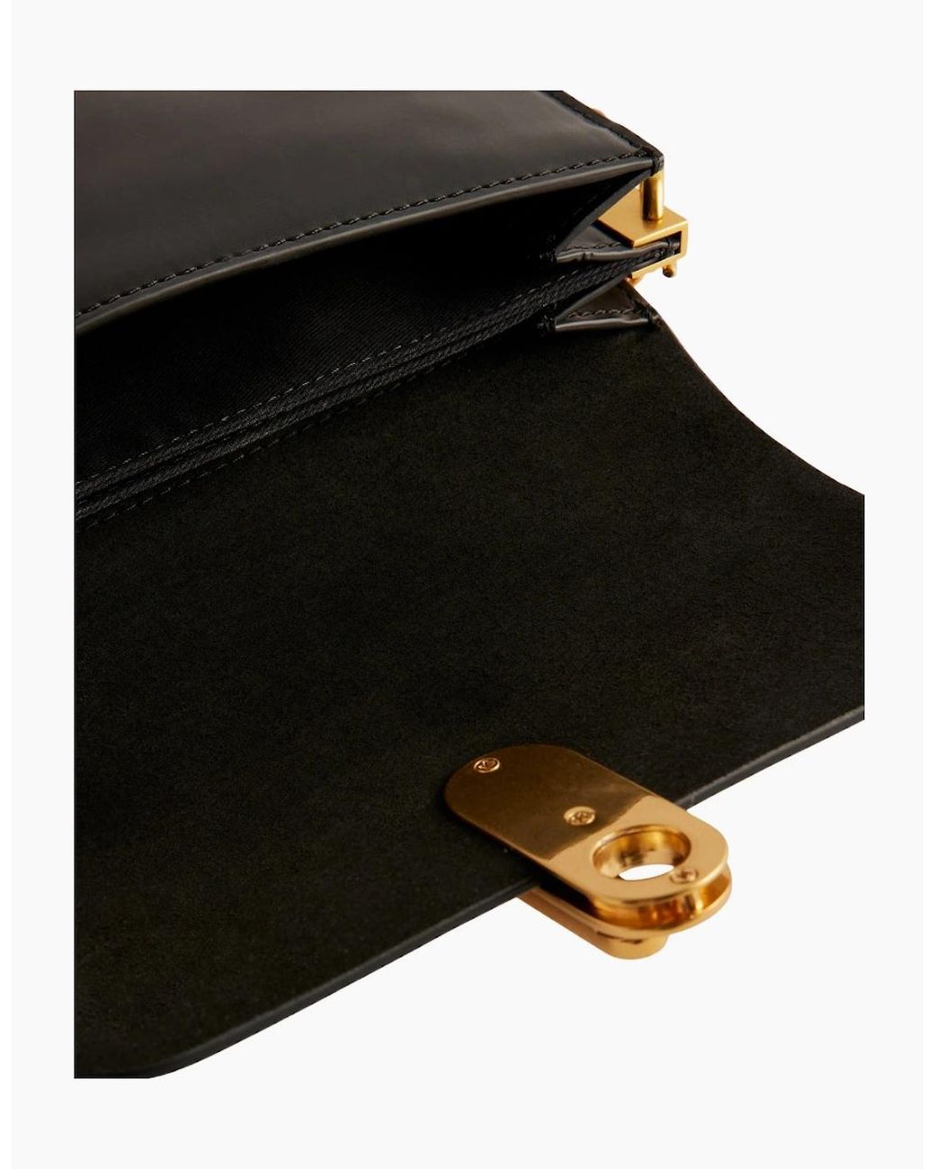 Ted Baker Black Kkaysa Polished Small Leather Crossbody Bag