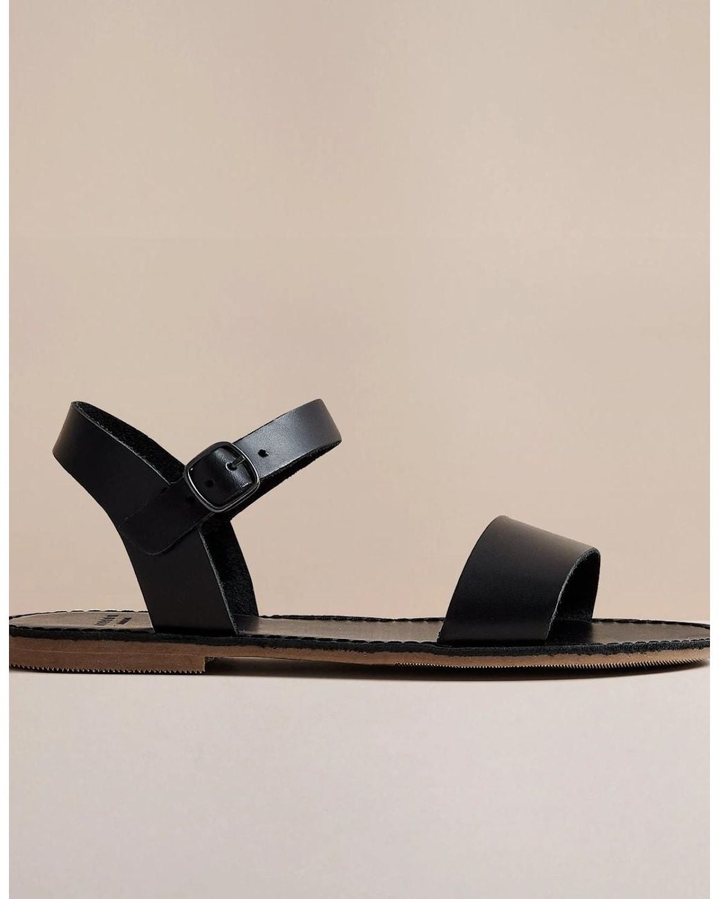 Hudson Black Rosemary Leather Sandal