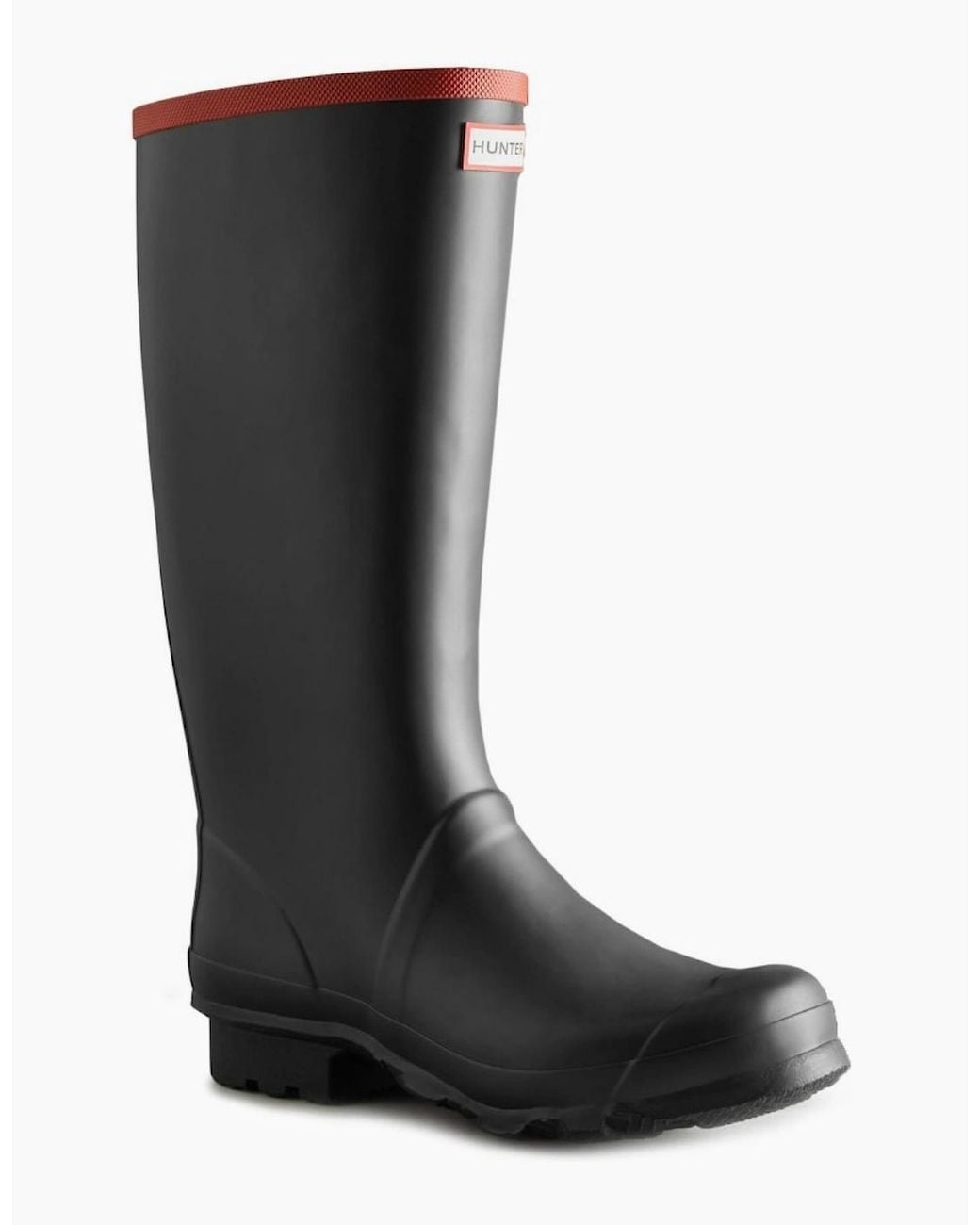 Hunter Black Argyll Full Knee Wellingtons