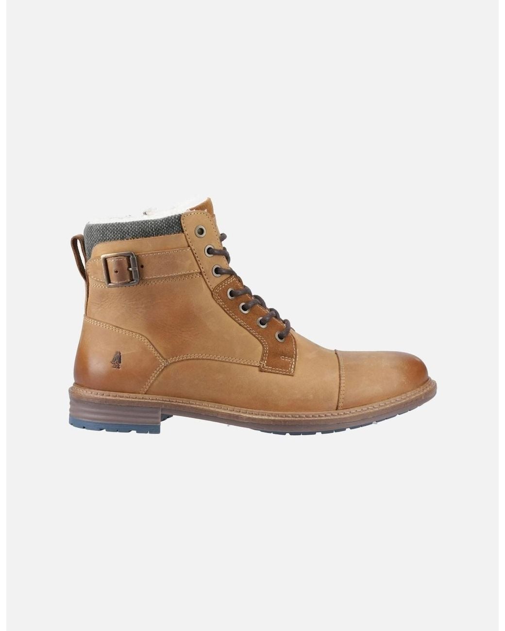 Hush Puppies White Jordan Leather Tan Ankle Boots for men