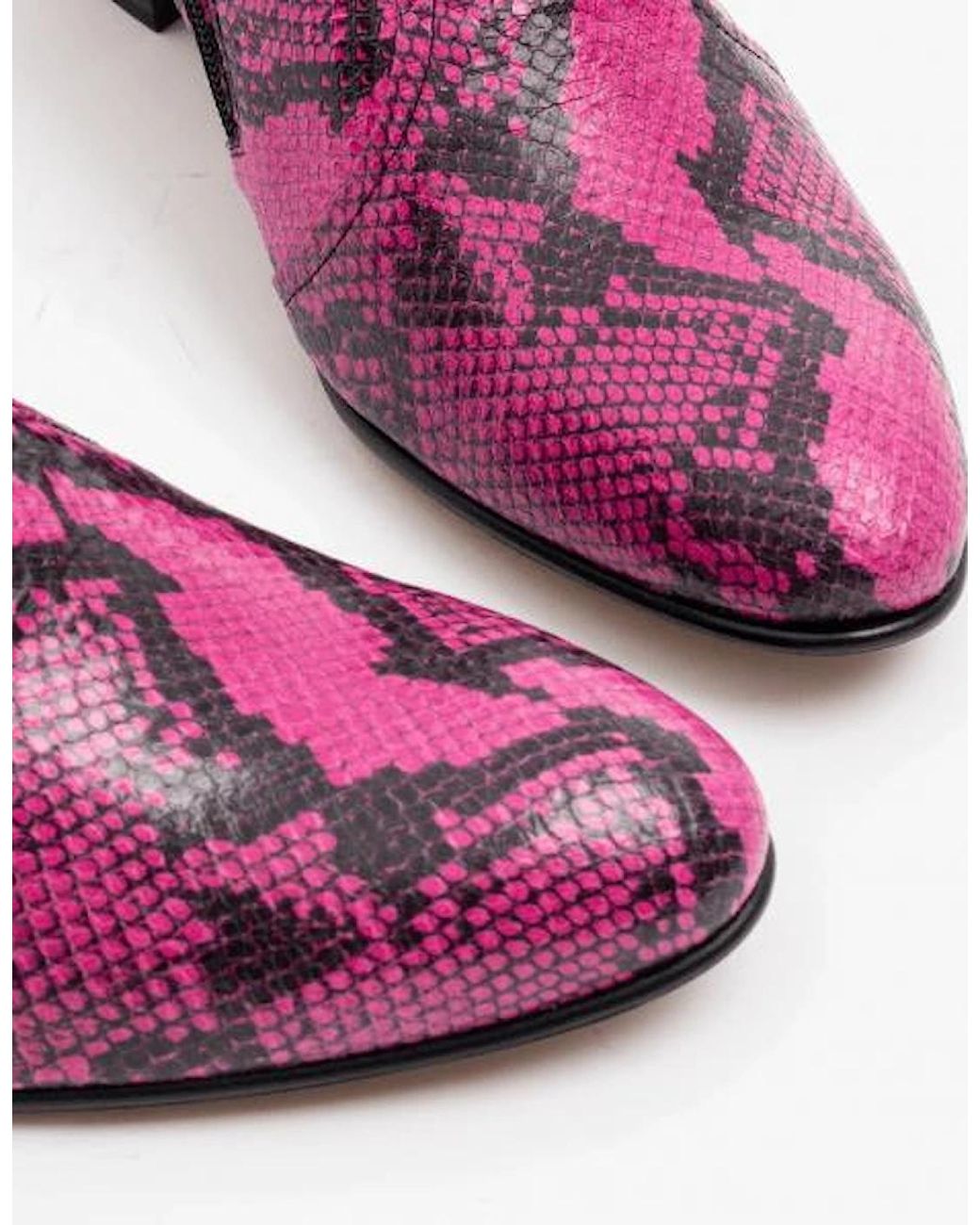 Club Cubano Purple Emmanuel Snakeprint Leather Cuban Heel Boots Neon for men