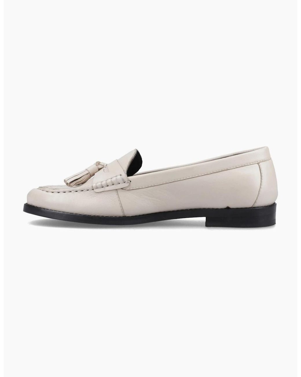 Hush Puppies White Connie Tassel Loafers