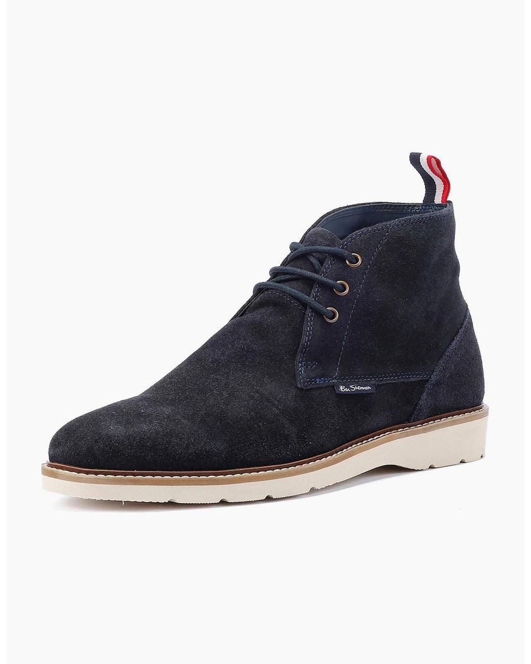 Ben Sherman Blue Hampton Suede Boots for men