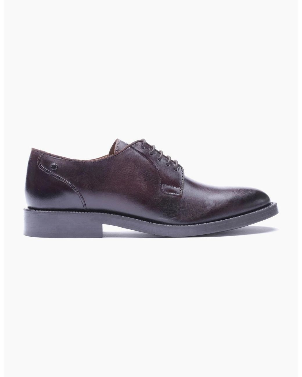 Base London Blue London Luca Leather Washed Derby Shoes for men