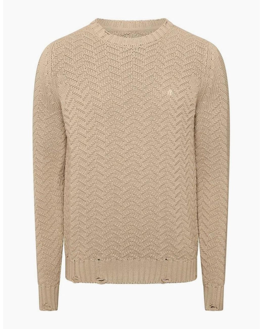 Replay Natural Crewneck Sweater for men