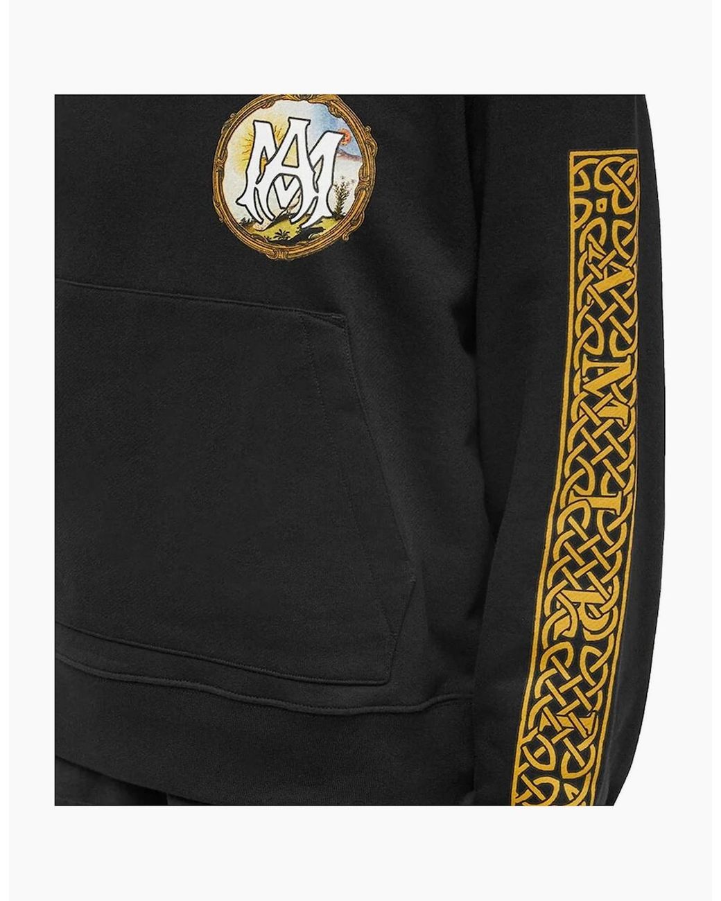 Amiri Black Lanscape Frame Design Hoodie for men