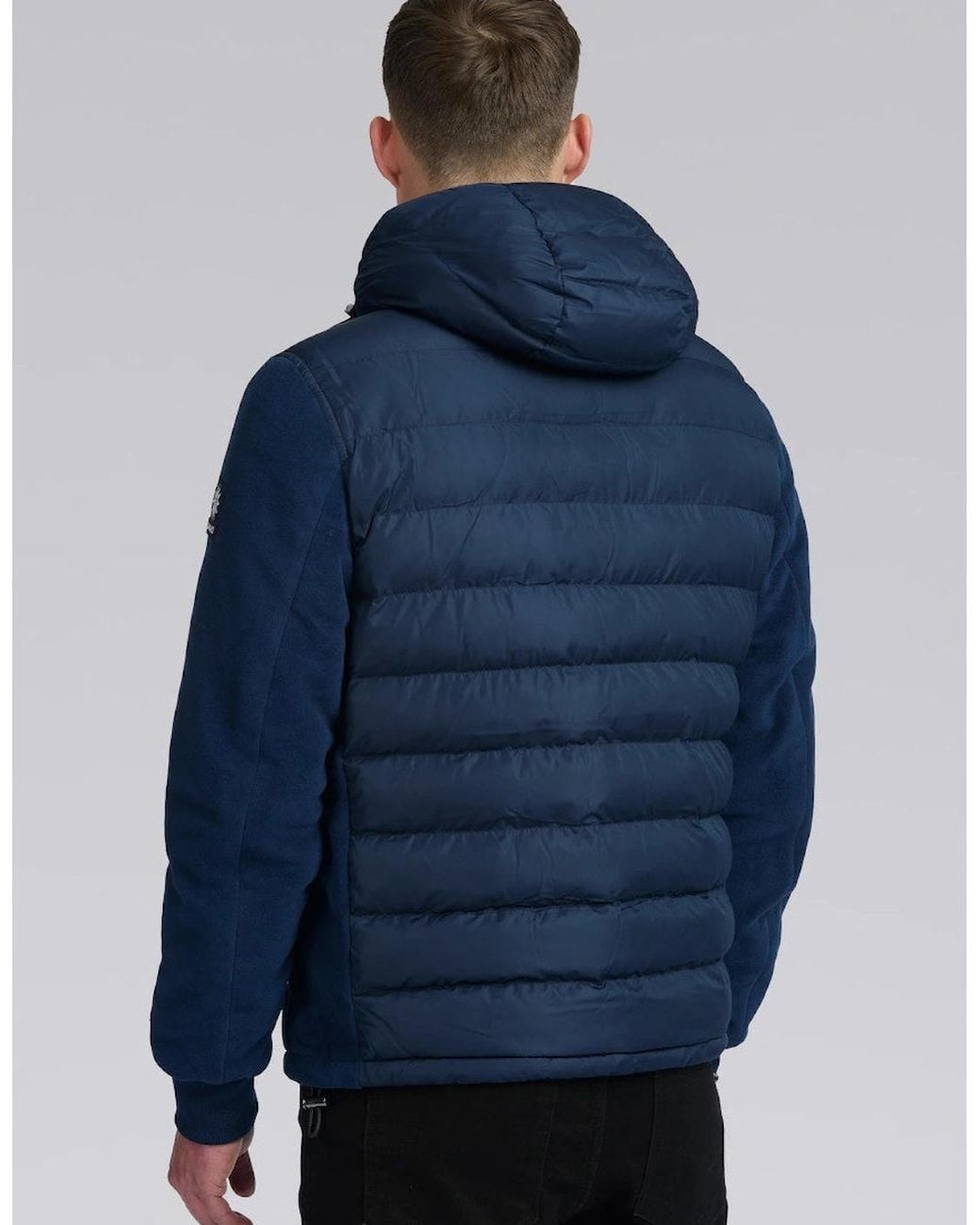 Sandbanks Blue Outlander Hybrid Puffer Jacket for men