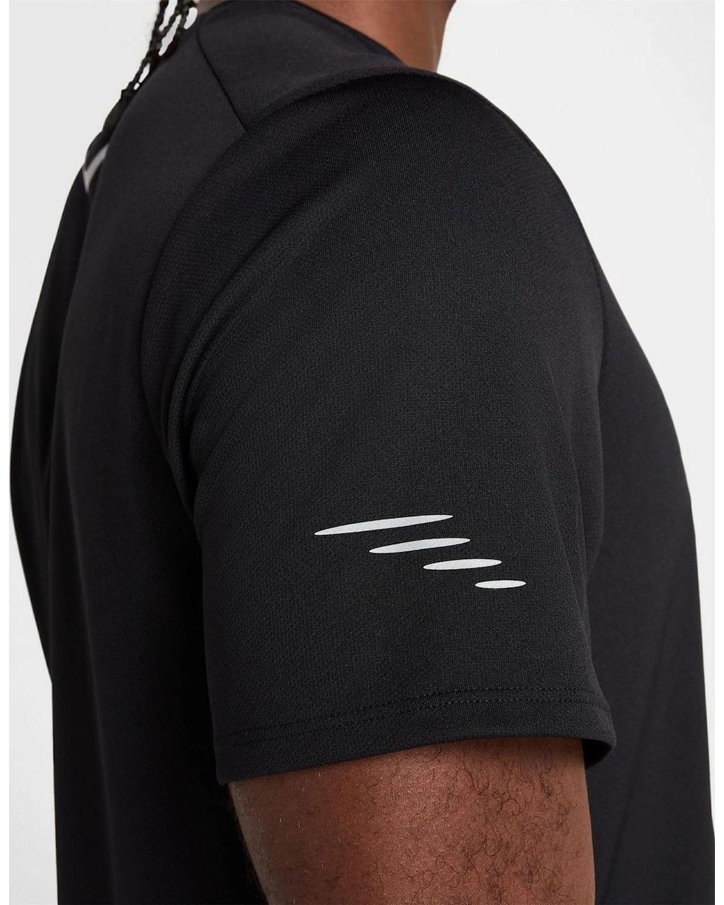 Nike Black Miler Flash Dri-Fit Short-Sleeve Running Top for men