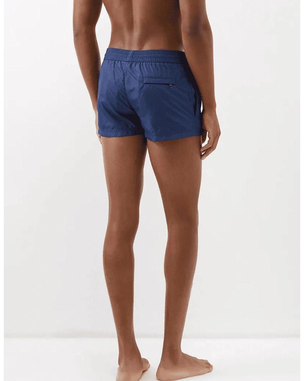 Dolce & Gabbana Blue Logo Plaque Swimshorts for men