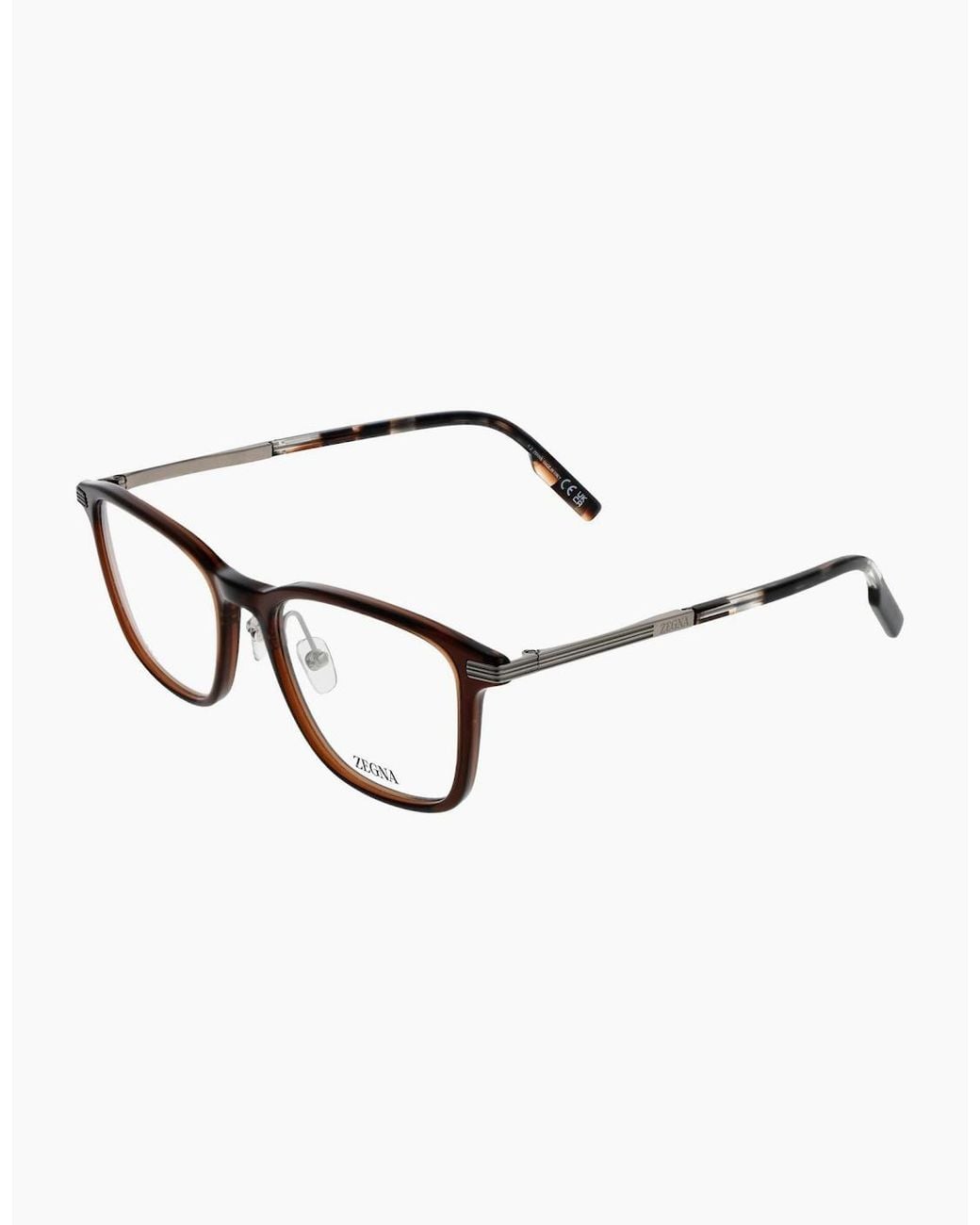 Zegna Brown Optical Frame Ez5251-H 050 53 Titan for men