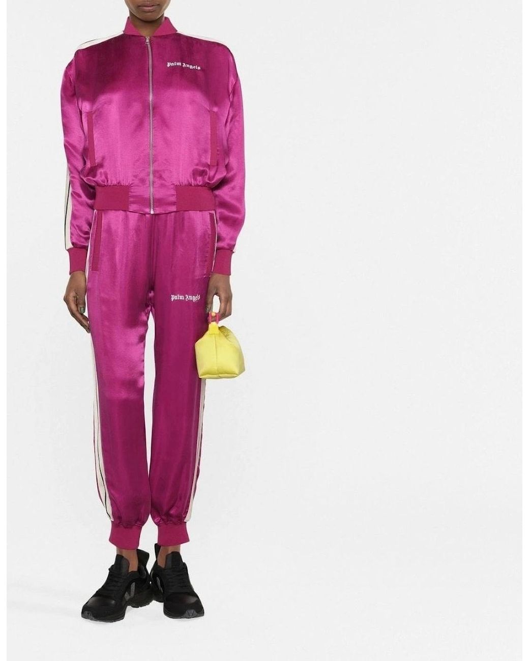Palm Angels Pink Track Bomber Jacket
