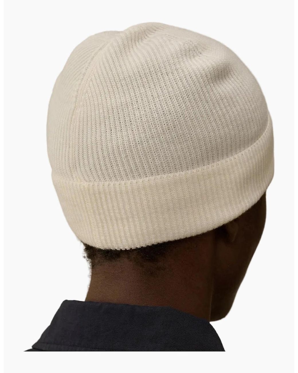 C P Company Natural Extrafine Merino Wool Pocket Beanie for men