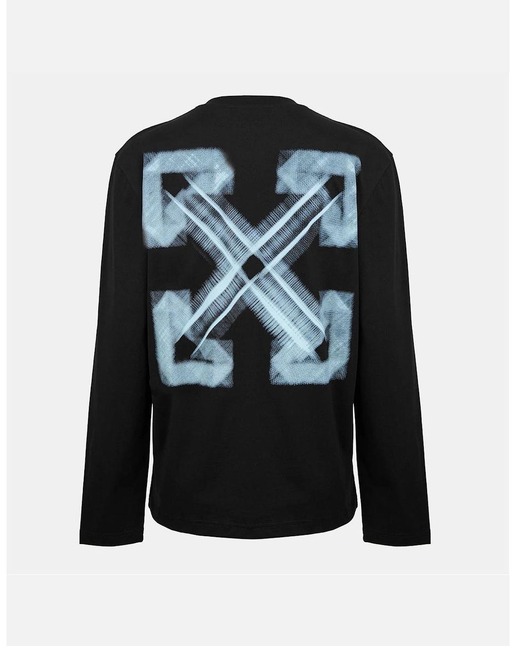 Off-White c/o Virgil Abloh Black Crew Neck Long Sleeve Regular Fit T-Shirt for men