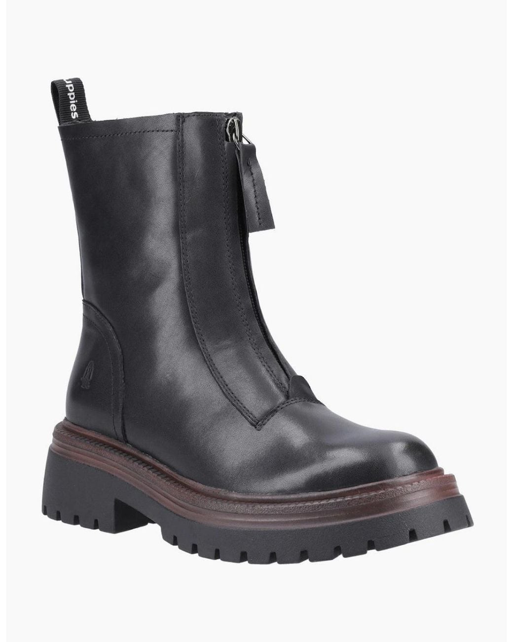 Hush Puppies Black Roxanna Zip Boot Ankle Boots