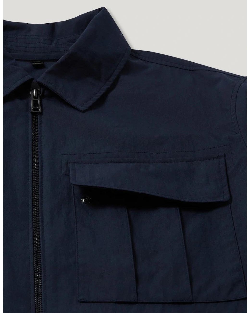 Belstaff Blue Cargo Overshirt A1-26 Dark Ink for men