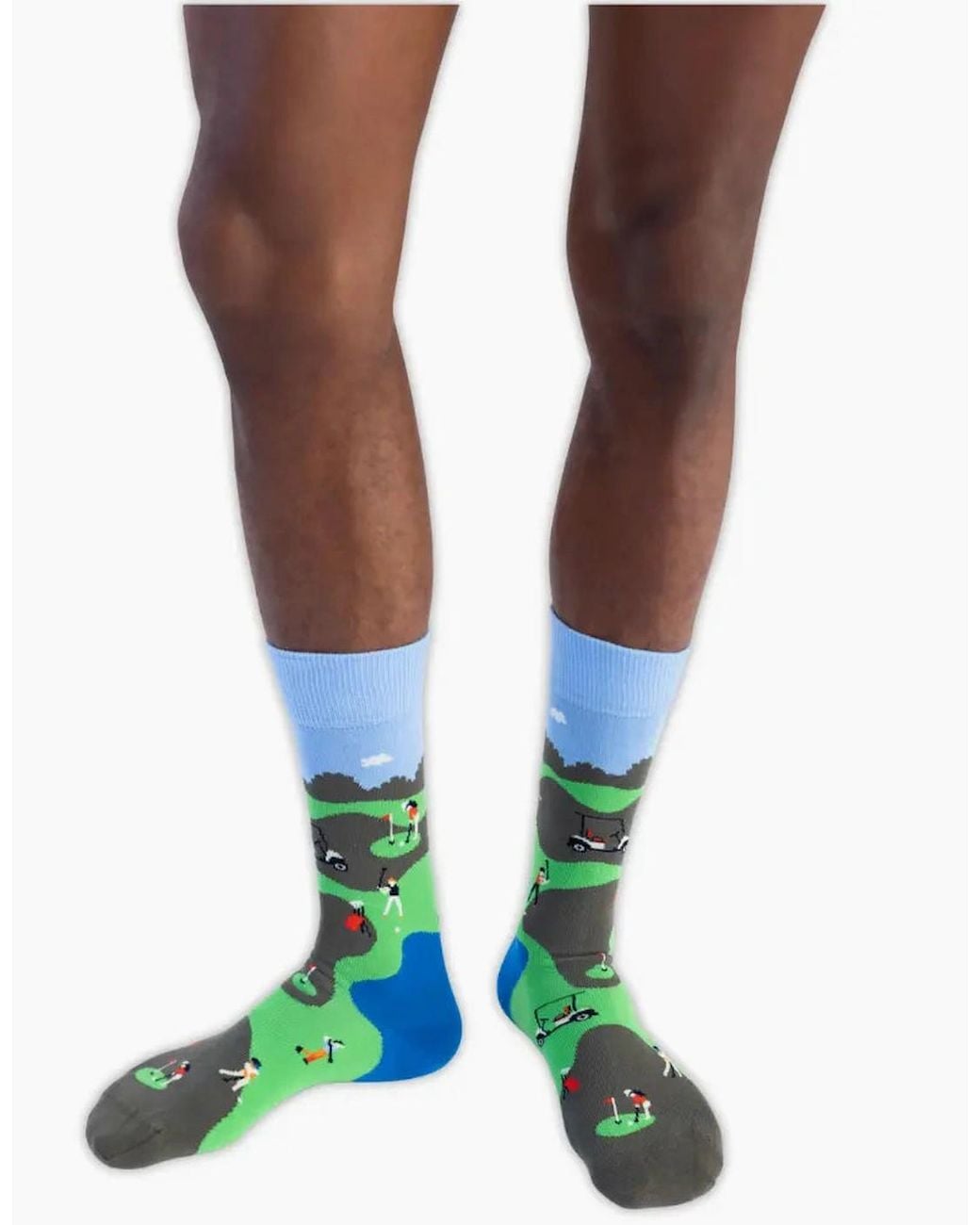 Happy Socks Green Golf Sock