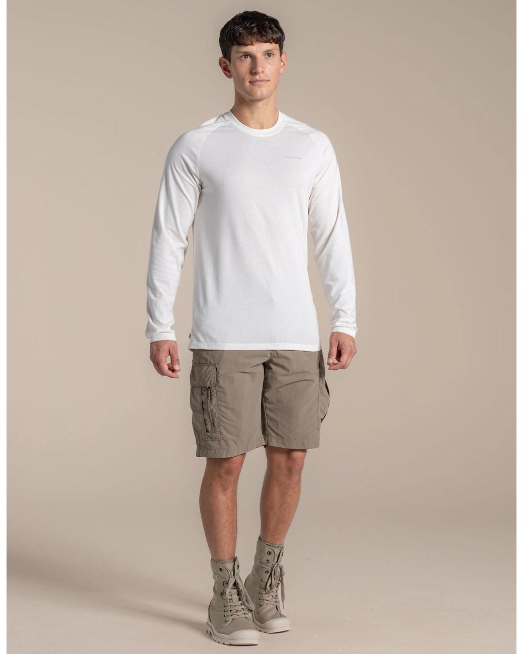 Craghoppers White Nour Nosilife Long-Sleeved T-Shirt for men