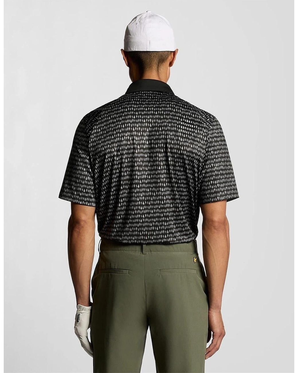 Lyle & Scott Black Collared Neck Short Sleeve Polo Shirt for men