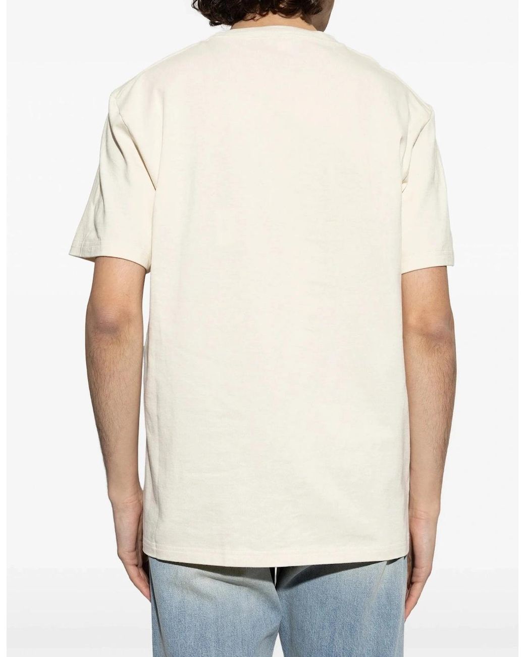 McQueen White Flock Print Logo T-Shirt for men