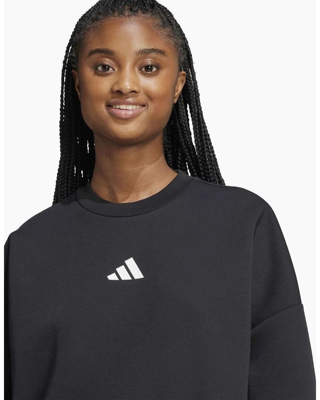 Adidas Black Crew Neck Sweatshirt