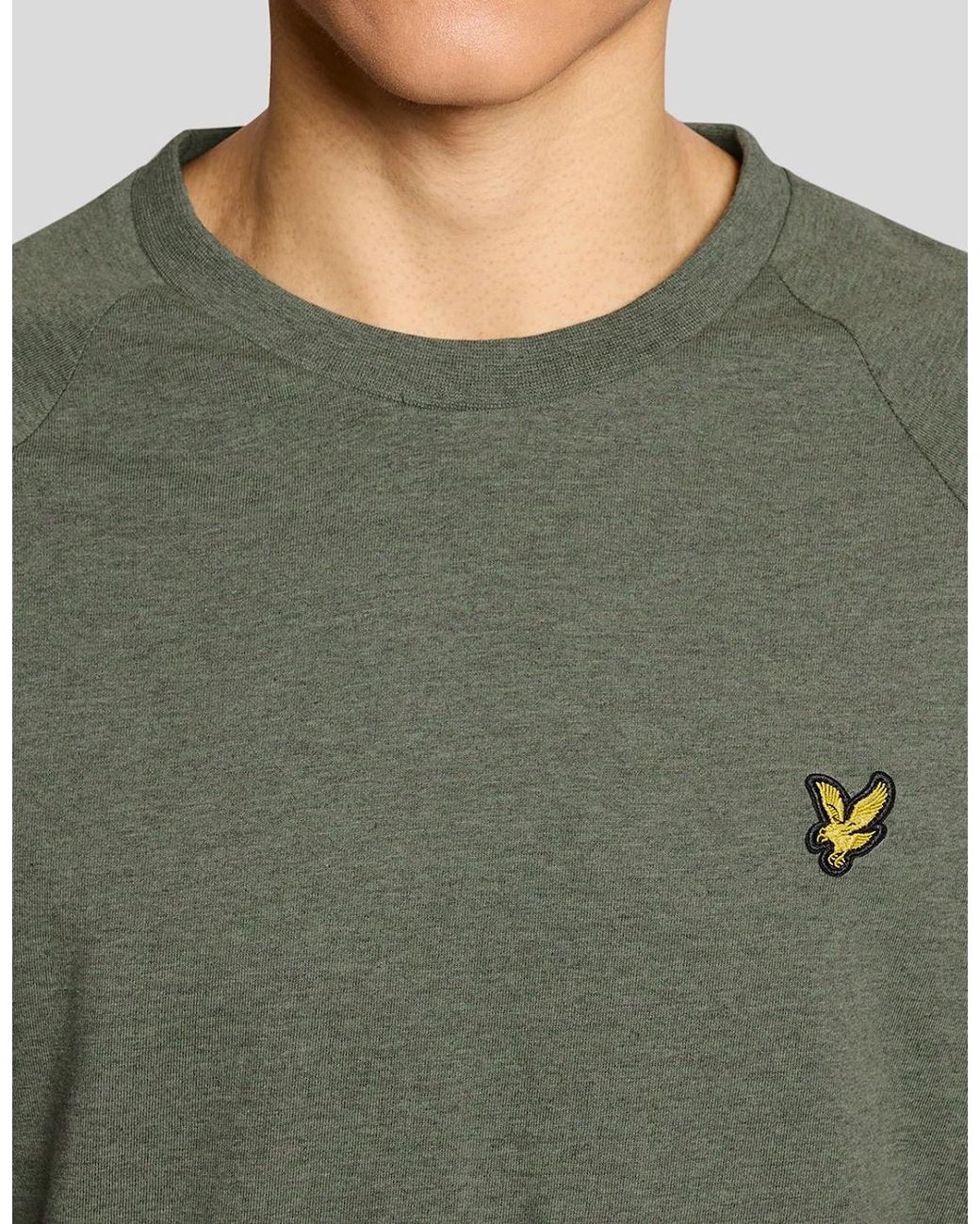 Lyle & Scott Green Marl Raglan T-Shirt for men