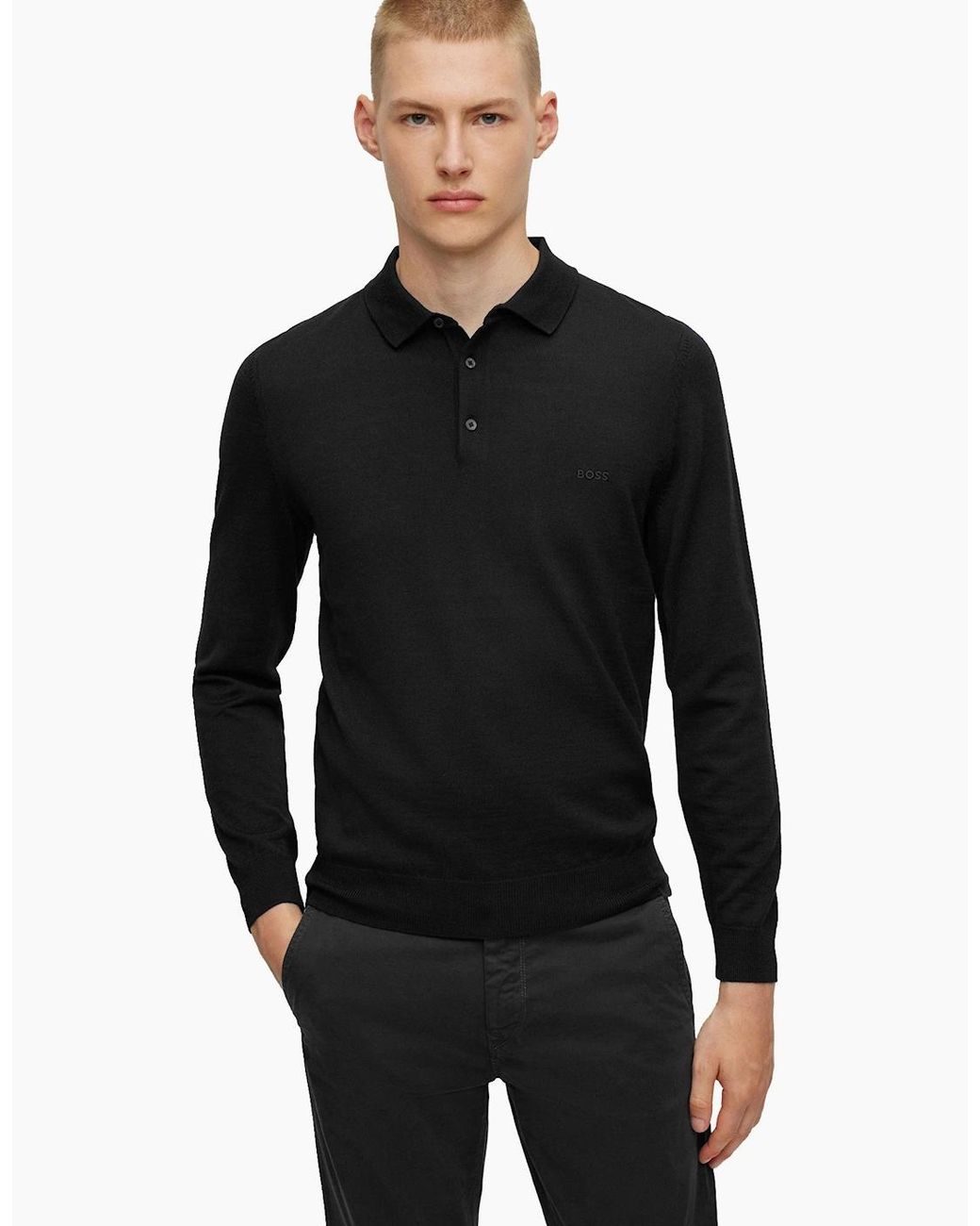 Boss Black Boss Bono-L Long Sleeved Polo Shirt for men
