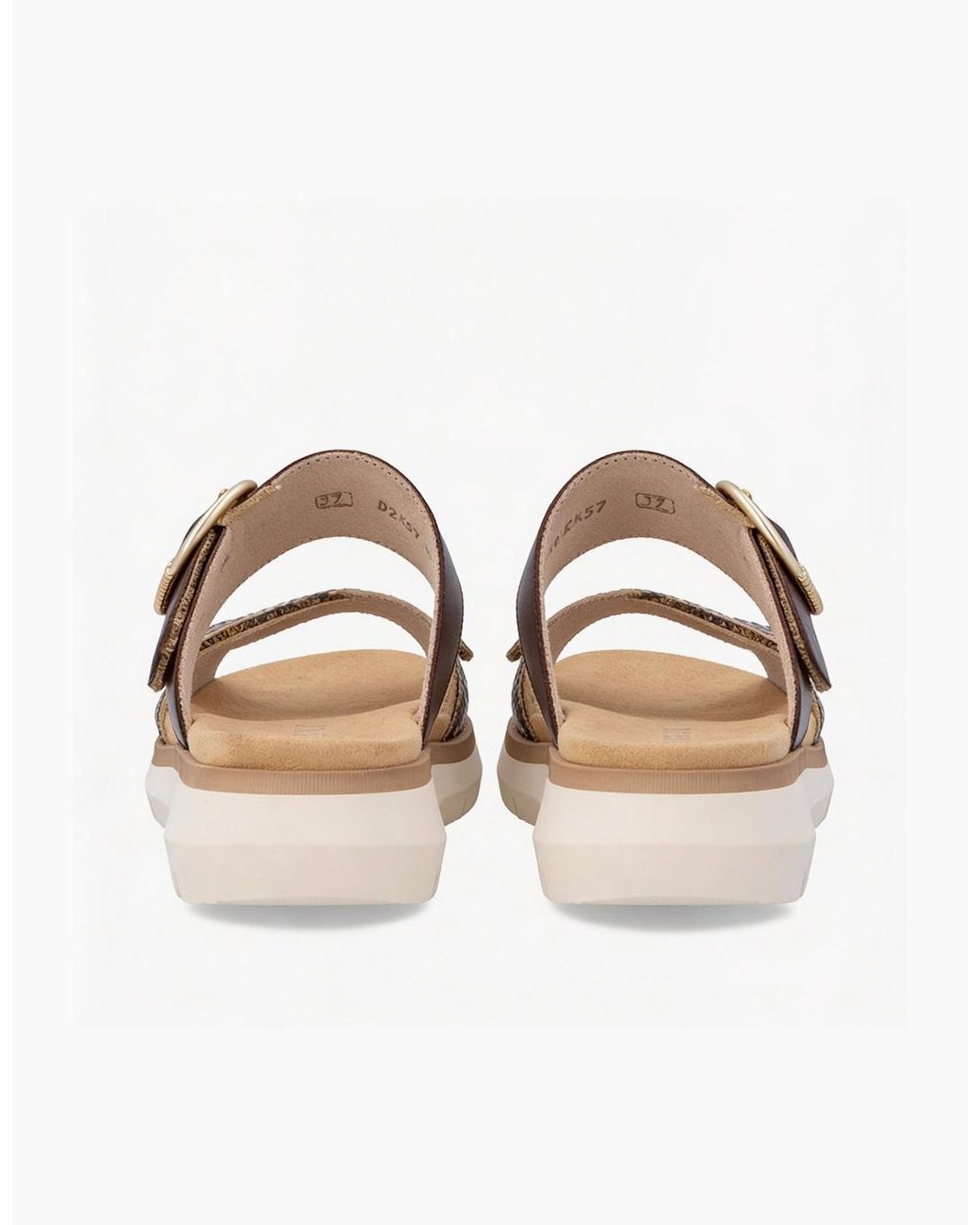 Remonte Brown D2K57 Cross Strap Sandals
