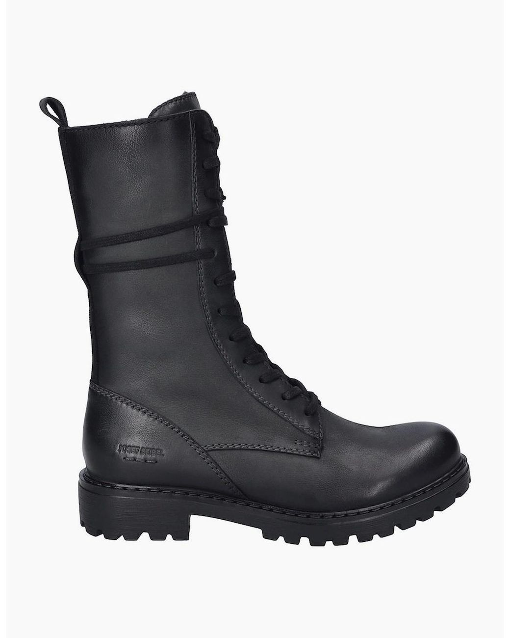 Josef Seibel Black Melinda 29 Combat Calf Boots