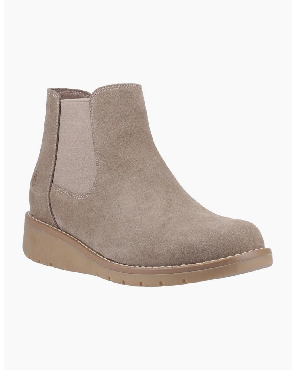 Hush Puppies Brown Leonie Suede Boot Ankle Boots Taupe