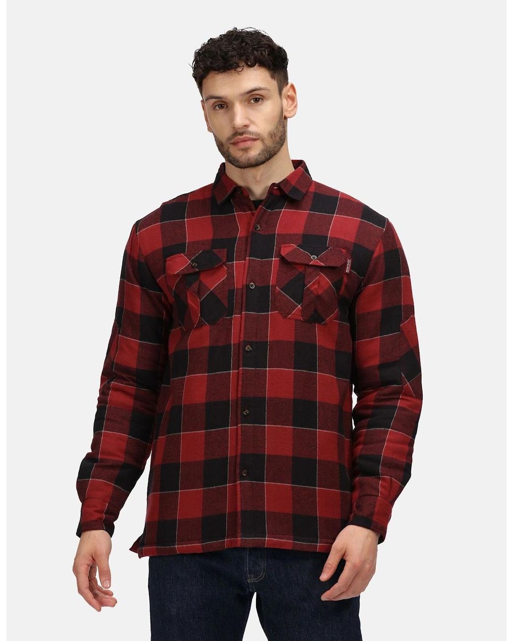 Regatta Red Professional Checked Padded Shirt for men