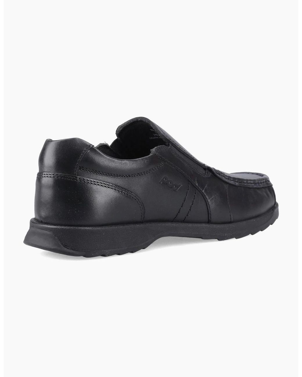 Pod Black Nyle Leather Shoes for men