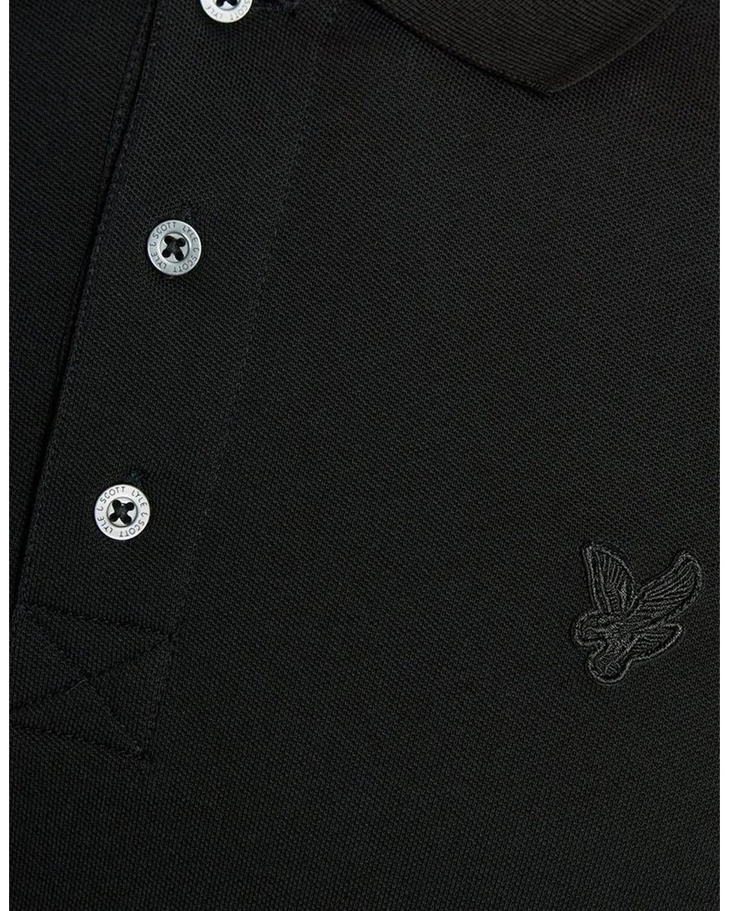 Lyle & Scott Black Lyle & Scott Superfine Polo Shirt Jet for men