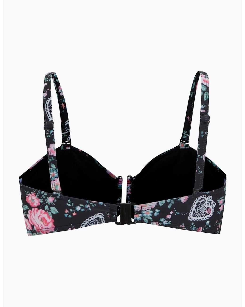 Regatta Black Ladies Cath Kidston Hackney Rose Bikini Top