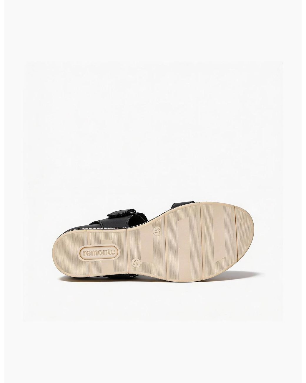 Remonte Black D2L53-03 Wedge Sandals