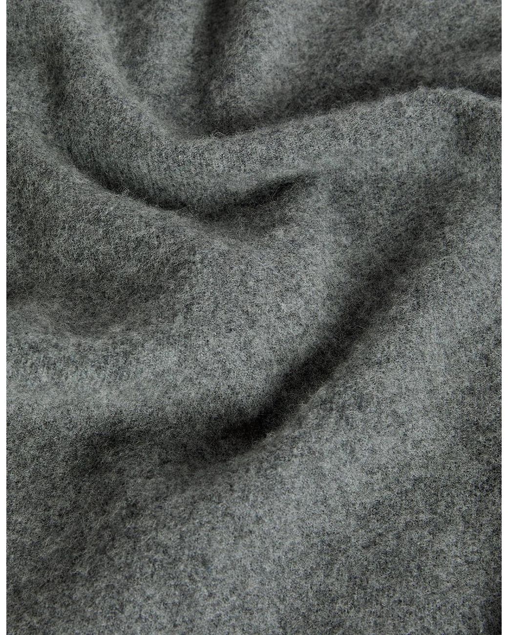 Lyle & Scott Gray Lambswool Blend Scarf for men