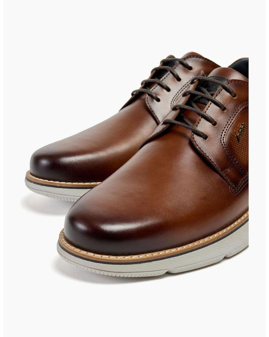 Pod Brown Finch Leather Shoes Cognac for men