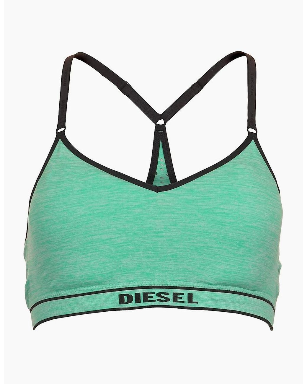 DIESEL Green Poka-Stretch Jersey Bralette