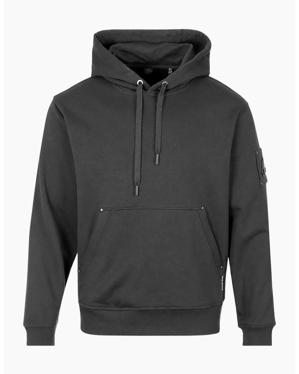 Moose Knuckles Gray Hartsfield Pullover Cement Hoodie for men