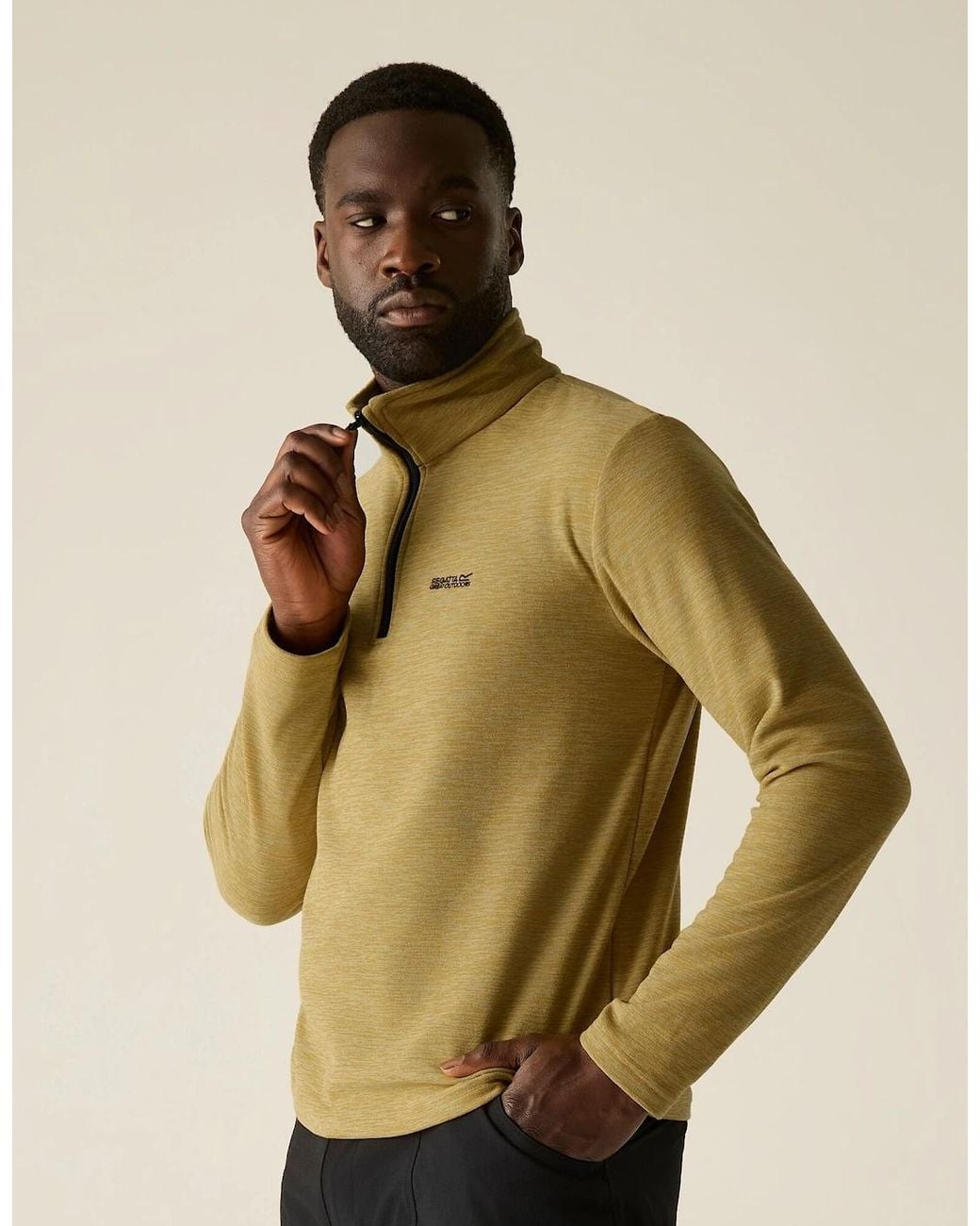 Regatta Natural Thompson Marl Half Zip Fleece Jacket for men