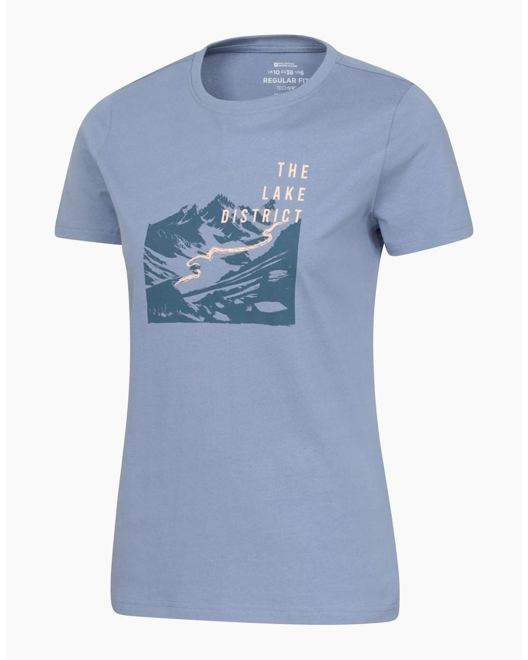 Mountain Warehouse Blue Printed Cotton Lightweight Regular Short-Sleeved T-Shirt