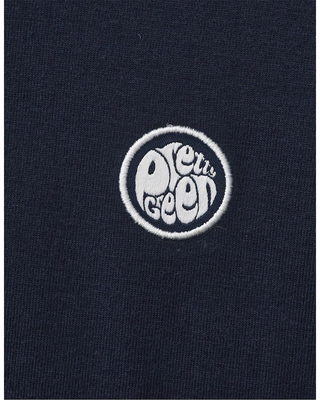 Pretty Green Blue Regular Fit Crew Neck T-Shirt for men